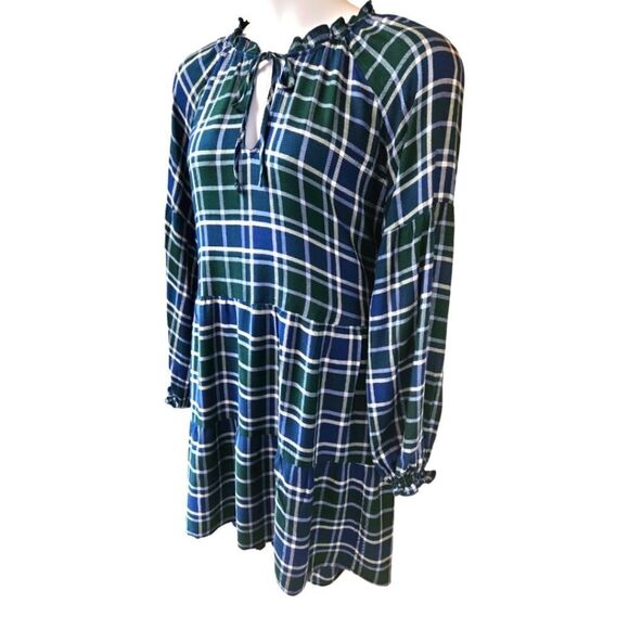 SHOW ME YOUR MUMU Women's Ainsley Long Sleeve Plus Size Flannel Plaid Mini Dress - Picture 6 of 16